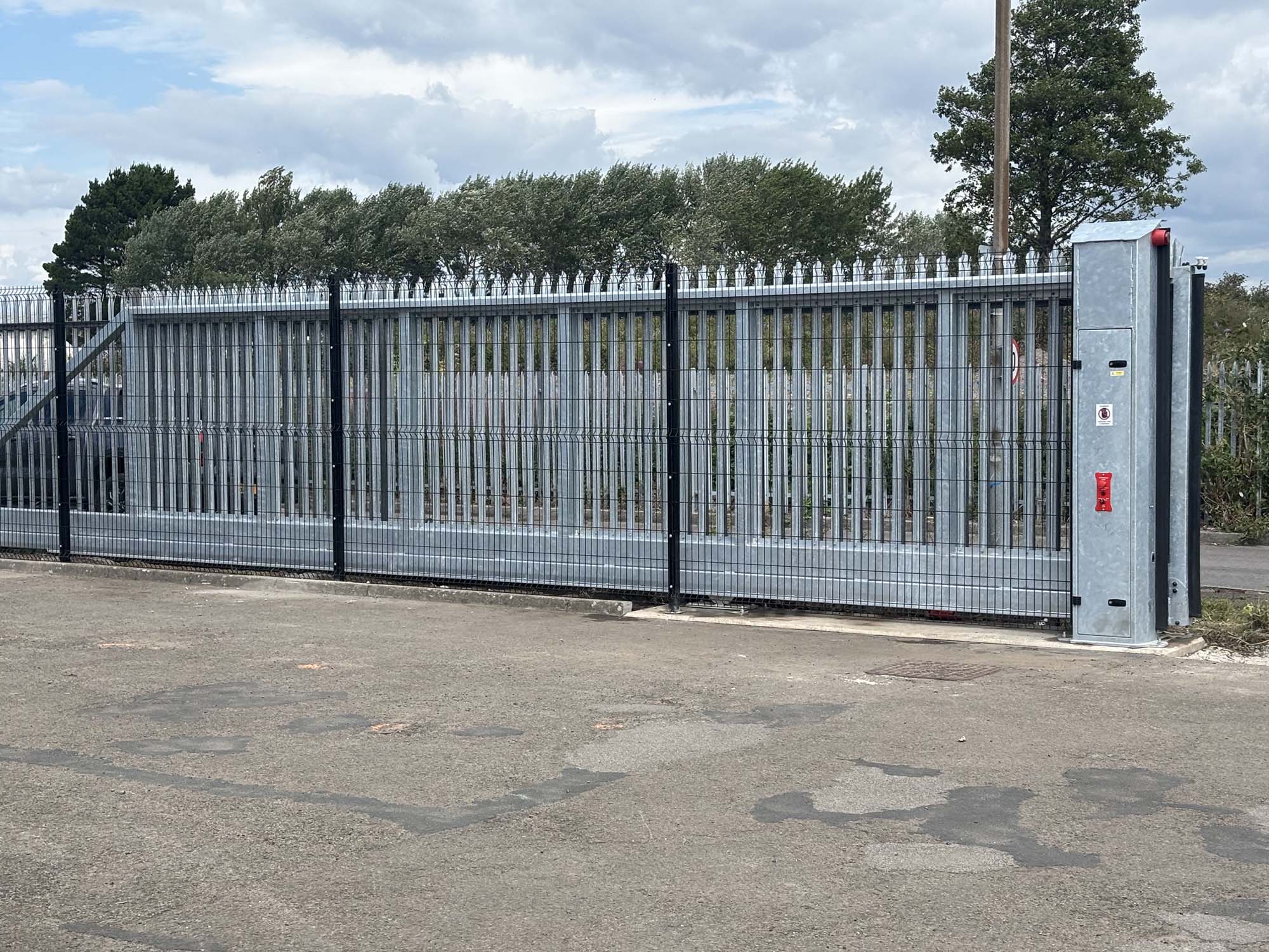 Large metal security gates